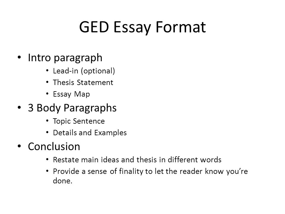 How to write a ged essay samples